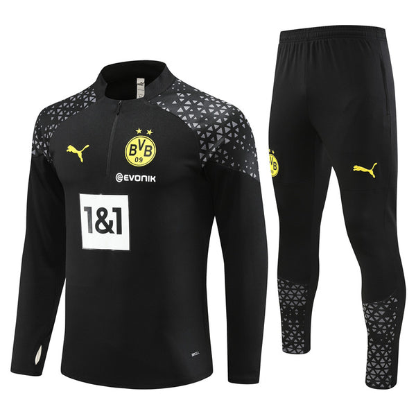 BORUSSIA DORTMUND 1/2 ZIP BLACK