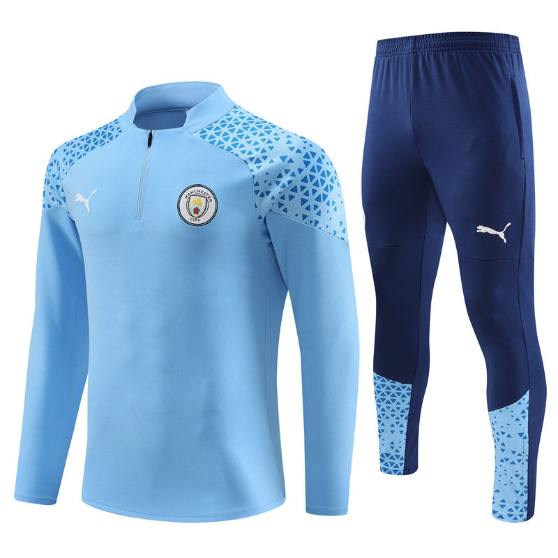 MANCHESTER CITY 1/2 ZIP SKY BLUE