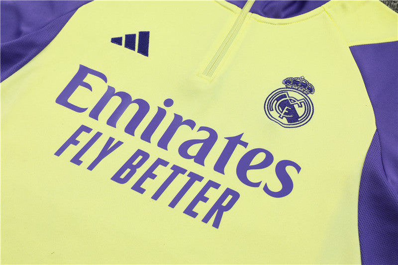 REAL MADRID 1/2 ZIP YELLOW/VIOLET