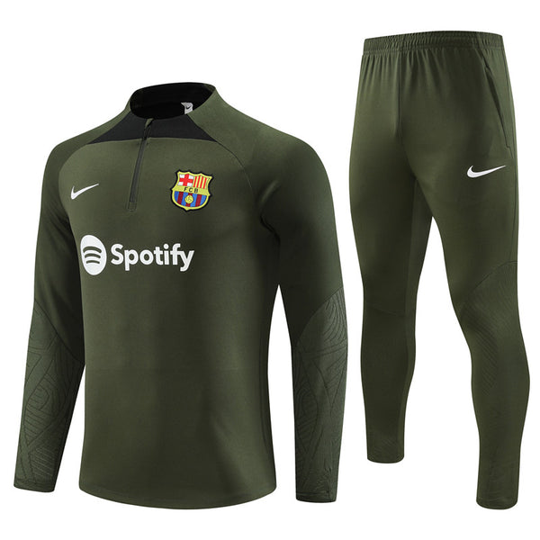 BARCELONA 1/2 ZIP DARK GREEN