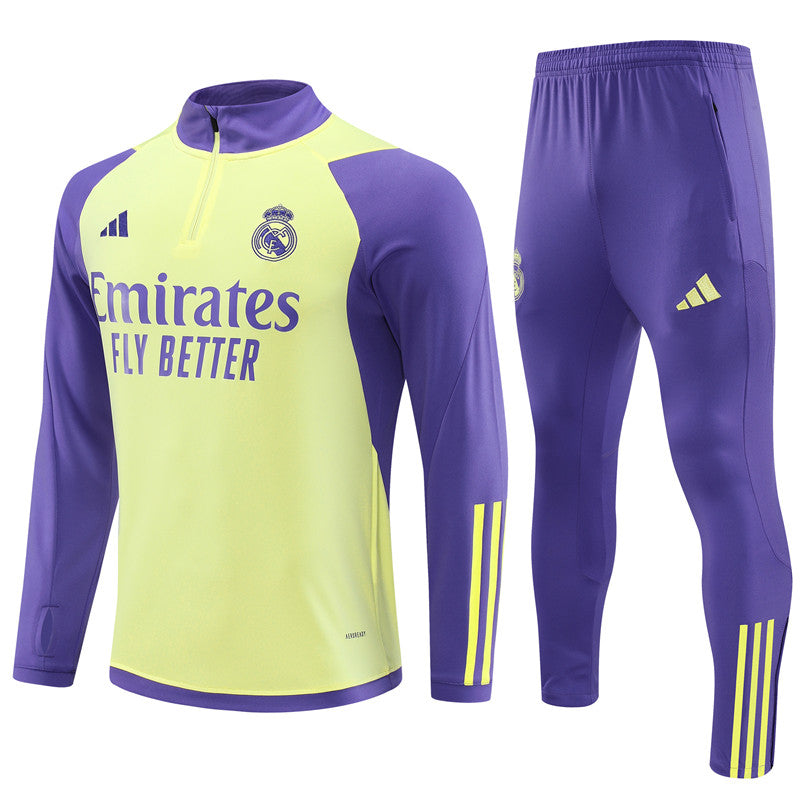 REAL MADRID 1/2 ZIP YELLOW/VIOLET