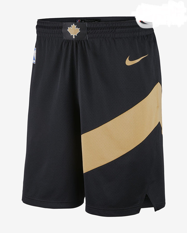 TORONTO RAPTORS BLACK/GOLD PANTALONCINI