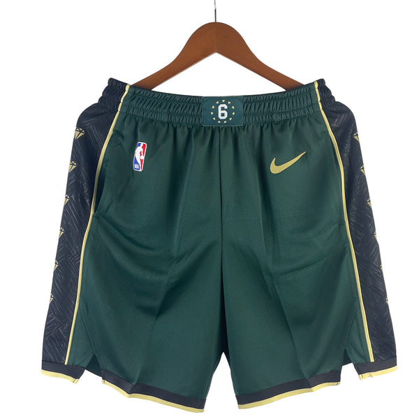 BOSTON CELTICS GREEN/GOLD PANTALONCINI